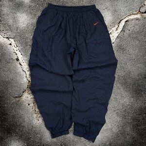Vintage Nike Baggy Track Pants with Orange Swoosh
